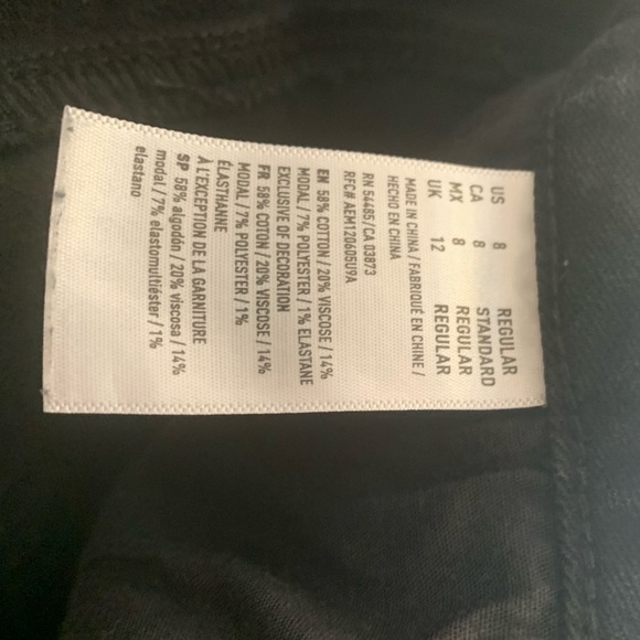American Eagle Size 8 Mid Rise Black Denim - Picture 7 of 7